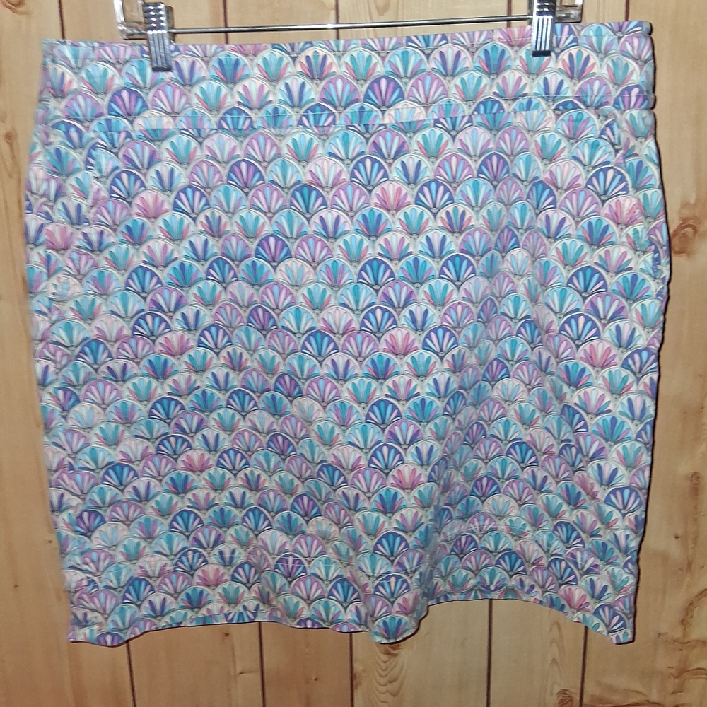 Talbots Multicolor Patterned Pencil Skirt